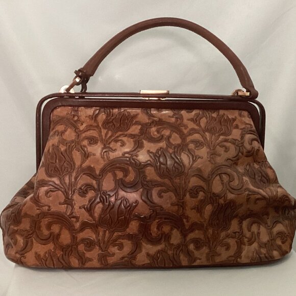 VINTAGE? El Portal Genuine Hand-Tooled Leather Handbag! - Picture 8 of 9